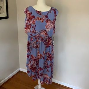 Adrianna Papell size 14W floral dress NWT